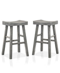 Saddle Bar Stool Set of 2 Gray C14794