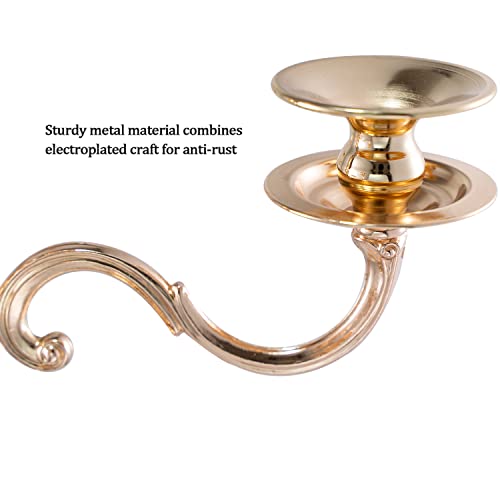 Black 4Pcs Metal Candelabra Candle Holder Y5821