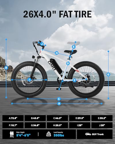 26x4.0 Fat Tire Electric Mountain Bike with 48V 13AH Battery P987