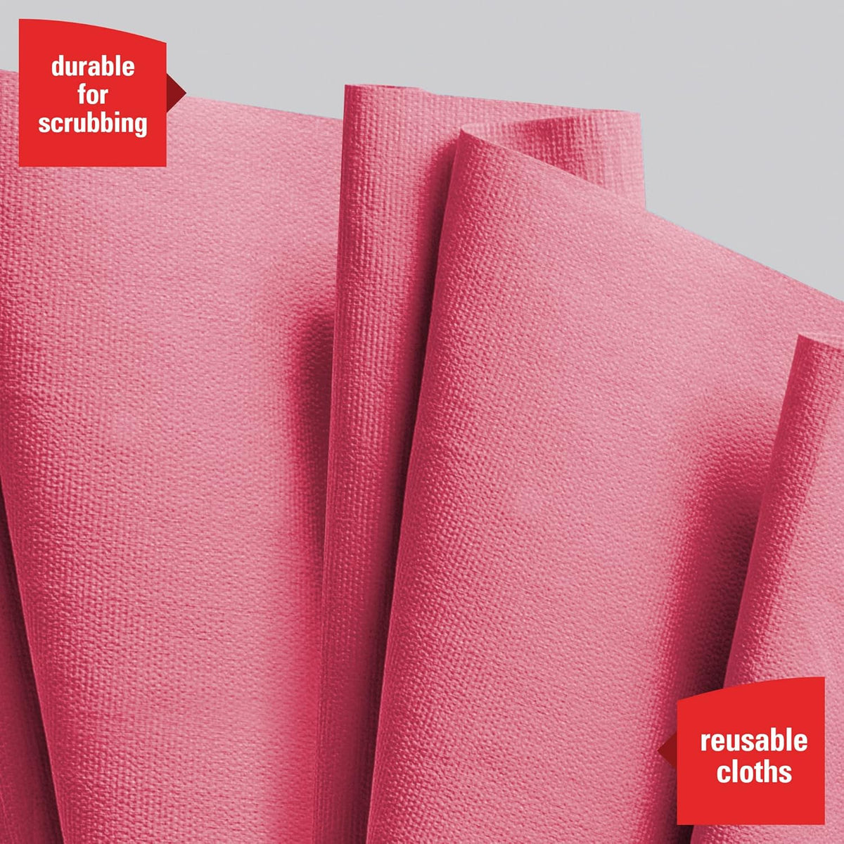 Heavy Duty Cloths Jumbo Roll, Red, 475 Sheets C34368