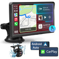 Portable Wireless Car Stereo, 7 Inch FHD Touchscreen, Backup View Camera, Apple CarPlay & Android Auto U276269