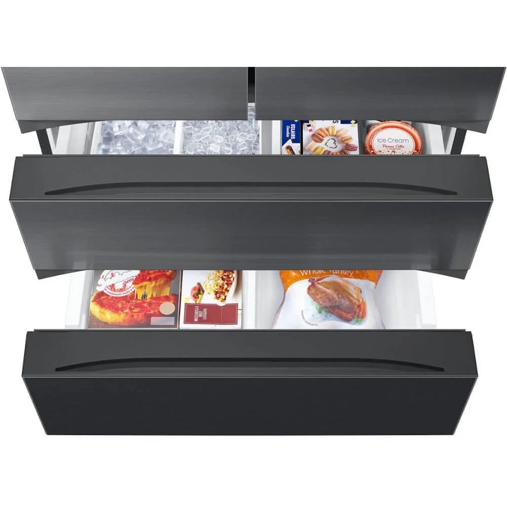30 Cu. Ft. Matte Black Steel 4-Door French-Door Refrigerator A24678