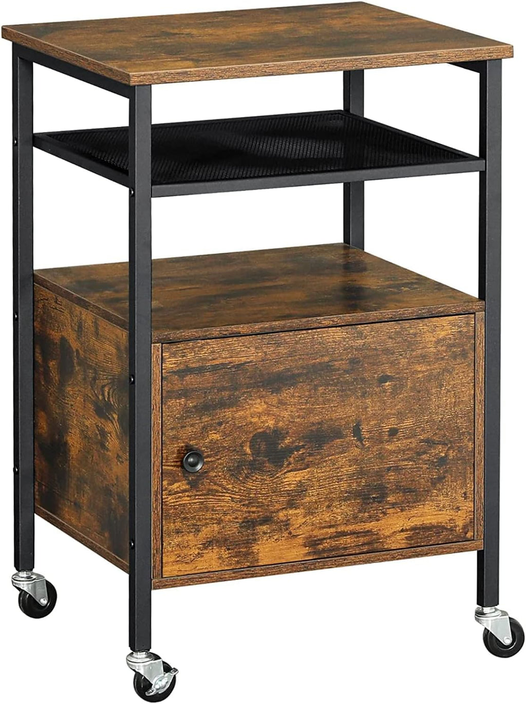 4-Tier Rolling Printer Cart with Storage Shelves K72849