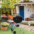22" Enamel Charcoal Kettle Grill with Thermometer P177840