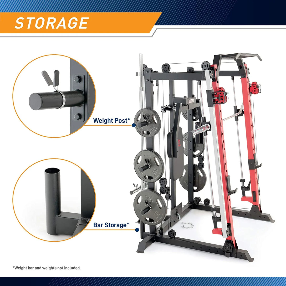 Smith Machine Cage System with Pull-Up Bar and Landmine Station M9891