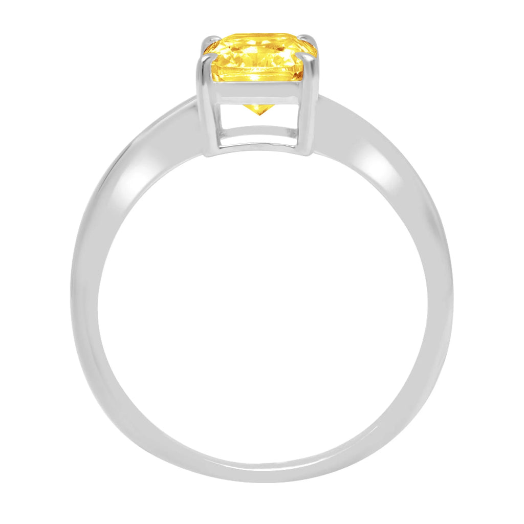 18K White Gold Solitaire Ring A19263