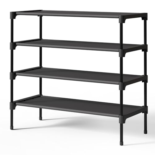 Black Non-Woven Shoe Rack O56066