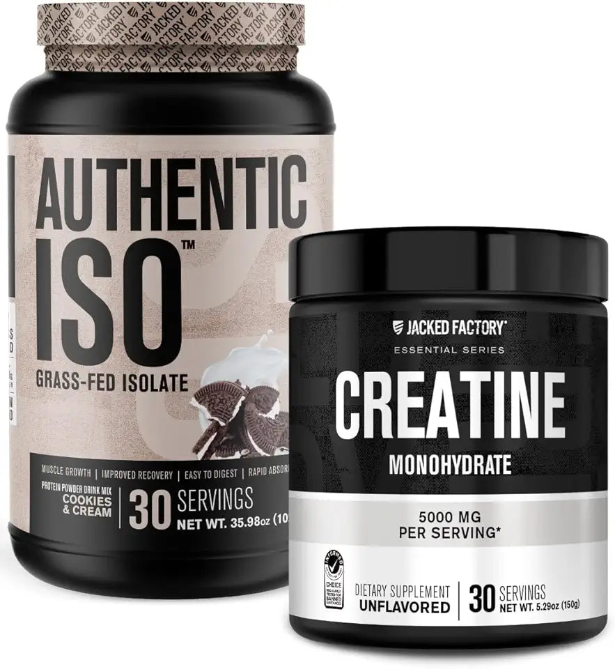 Grass Fed Whey Protein Isolate Powder & Creatine Monohydrate Powder D73020