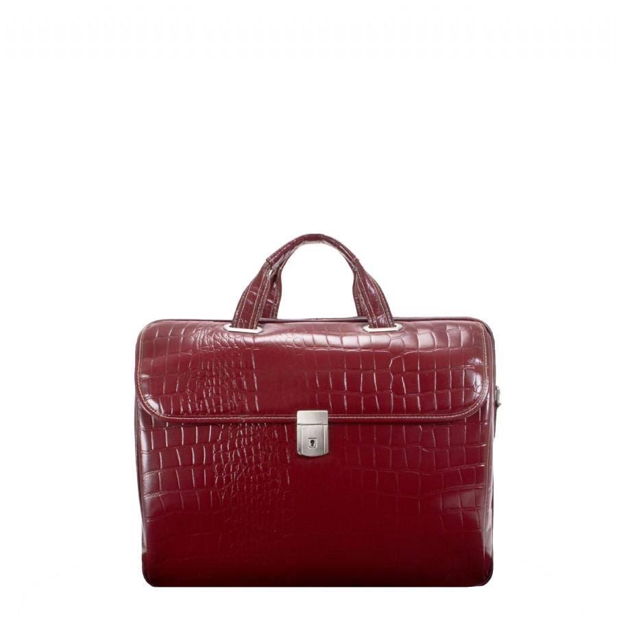Black Leather Laptop Briefcase N4738
