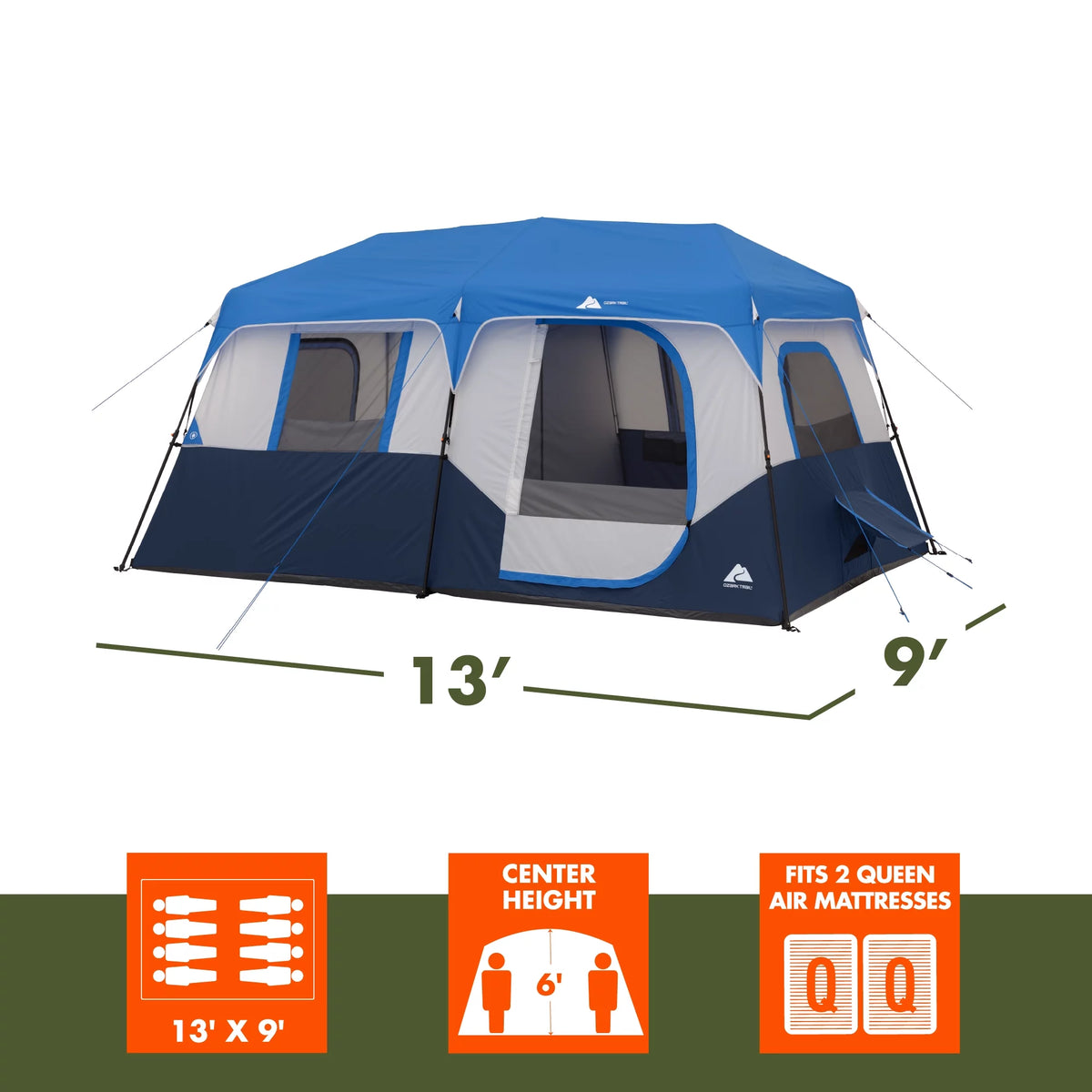 13' x 9' 8-Person Cabin Tent R2763