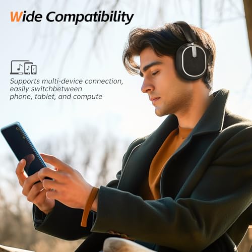 Active Noise Cancelling Wireless Over Ear Bluetooth Headphones U91166