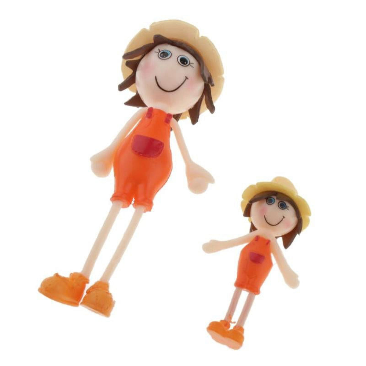 2Pcs Dollhouse Dolls Pretend Play Figures R2180