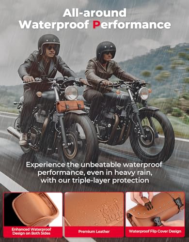PU Leather Universal Motorcycle Fork Bag Z54134