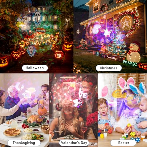 Holiday Projector with 10 HD Replaceable Slides R67608
