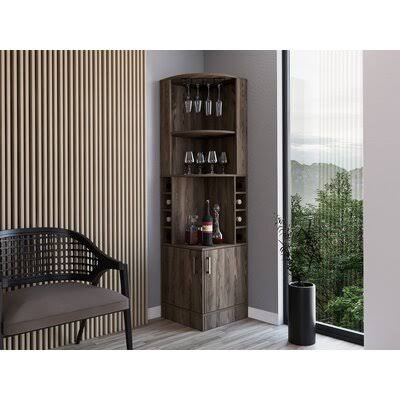Bar Cabinet Dark Walnut F10771