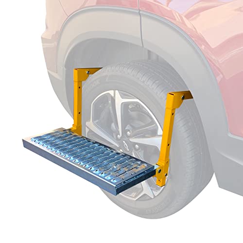 29.3" x 7.3" Adjustable Non-Slip Foldable Truck Tire Service Step G57232