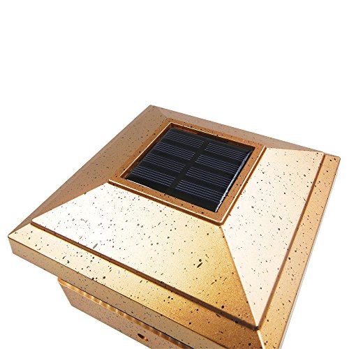 2 Pack Copper Solar LED Post Cap Light S179310