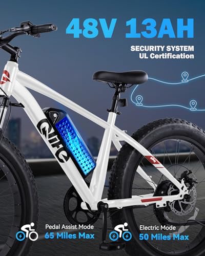 26x4.0 Fat Tire Electric Mountain Bike with 48V 13AH Battery P987