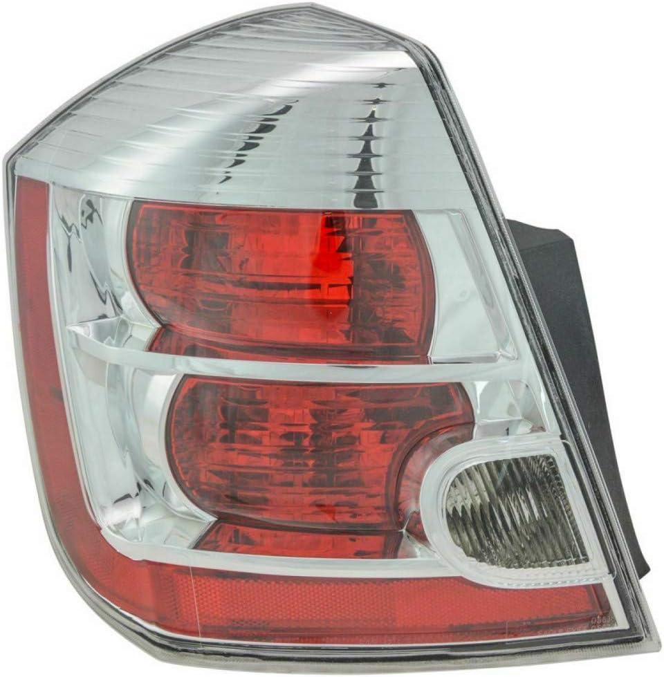 Passenger Side Rear Tail Light for Nissan Sentra 2007-2009 Chrome Housing Pack of 2 Y658