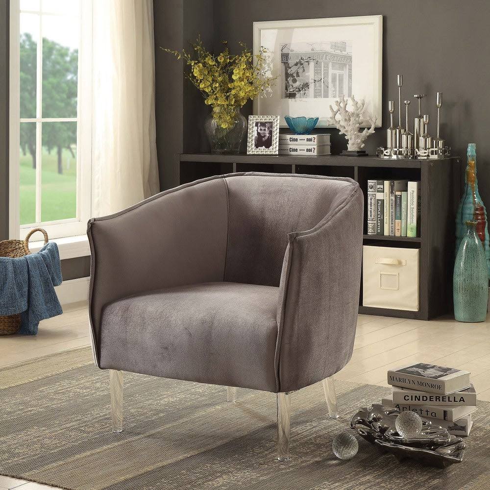 Black Contemporary Accent Chair Q533473