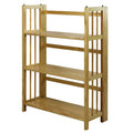 3-Shelf Folding Bookcase, Natural V44293
