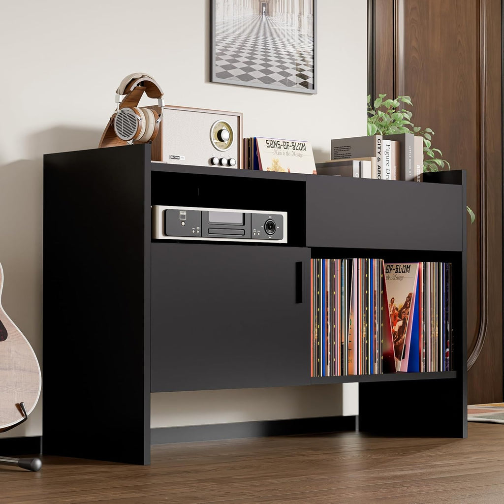 Black Record Cabinet P58256
