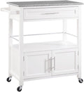 White Kitchen Cart D398