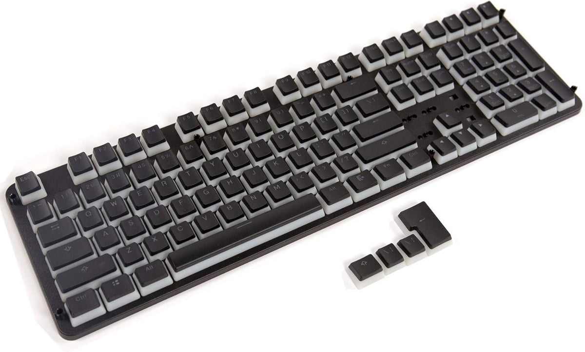 PBT Doubleshot Cherry MX Keycap Set OEM Profile Translucent White I454461