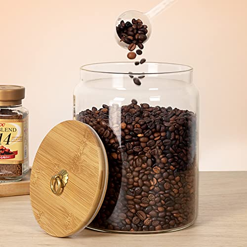 1 Gallon Glass Food Storage Jars with Bamboo Lids A595
