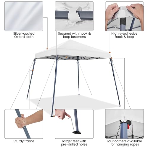 10x10 White Instant Canopy Tent J408363