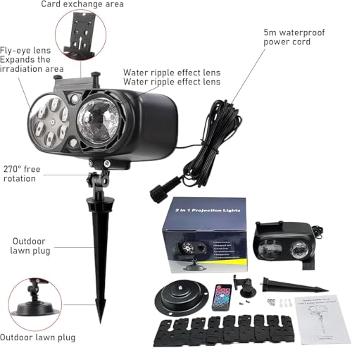 Holiday Projector with 10 HD Replaceable Slides R67608