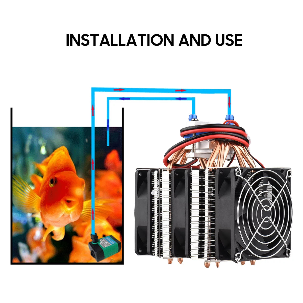 180W Semiconductor Refrigeration Aquarium Chiller for 40 Liters B169