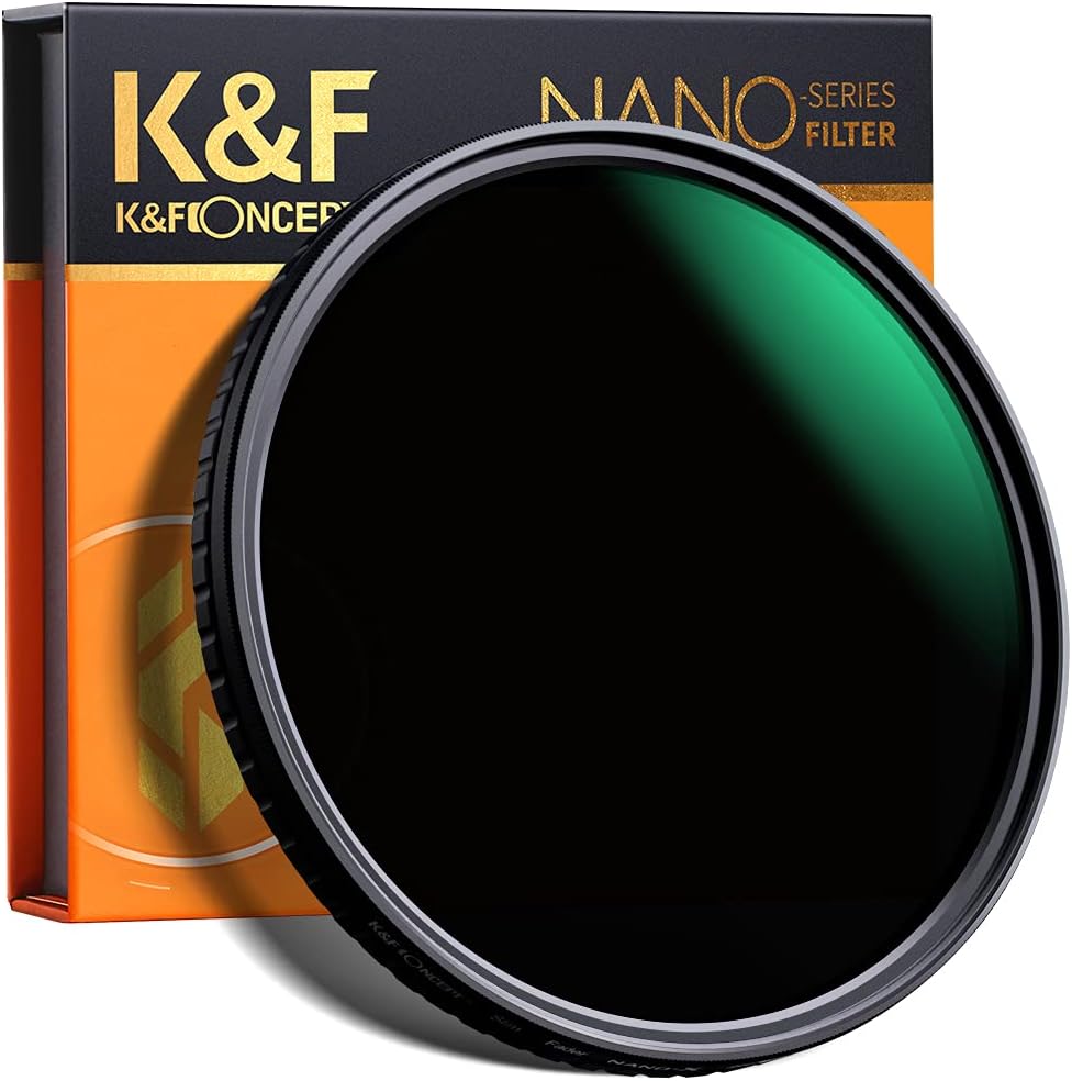 82mm Variable ND Filter ND8-ND128 (3-7 Stop) HD Hydrophobic VND Filter Y136