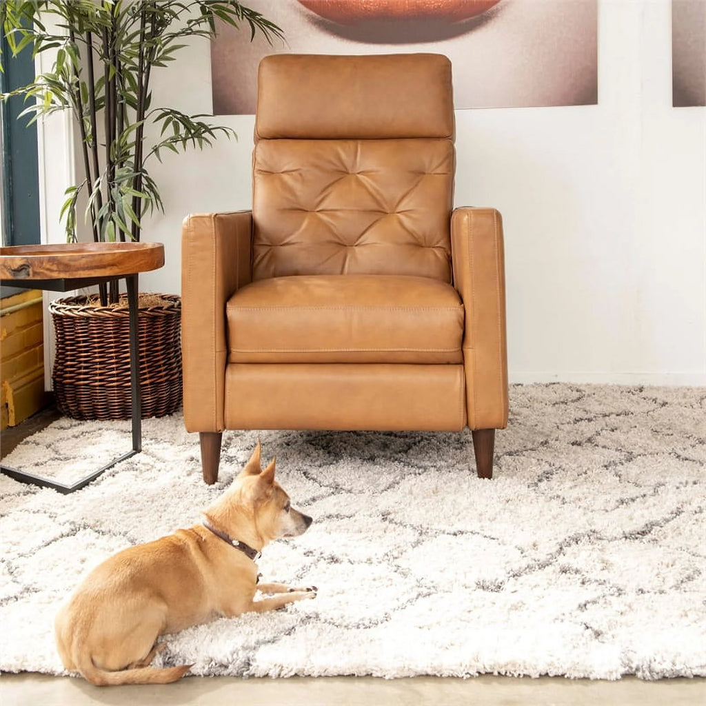 Tan Genuine Leather Recliner Chair A3370