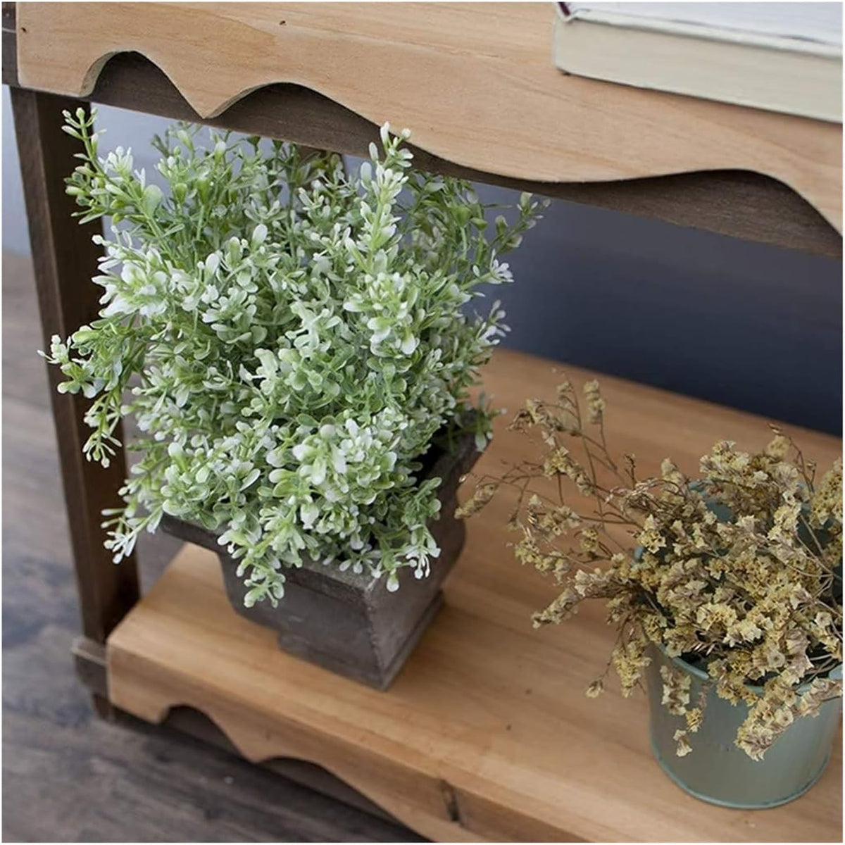 Multi-Layer Folding Wooden Flower Shelf U49953