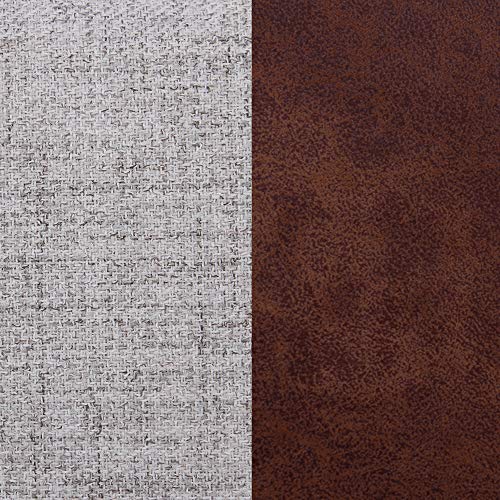 Queen Brown Faux Leather Wall Mount Hanging Headboard W248049
