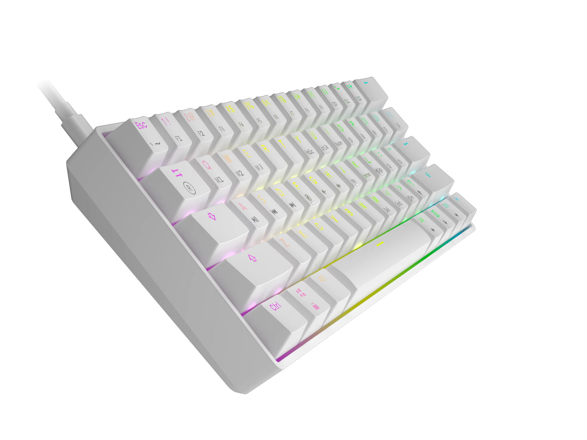 White Gateron Optical Black 61 Keys RGB Mechanical Keyboard Q733