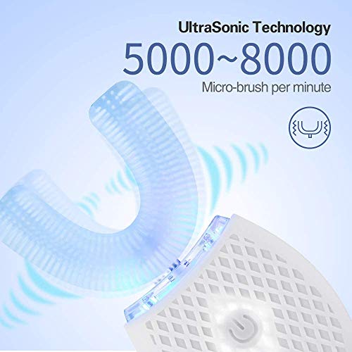 Ultrasonic U-Shaped 360° Electric Toothbrush (White) L24073