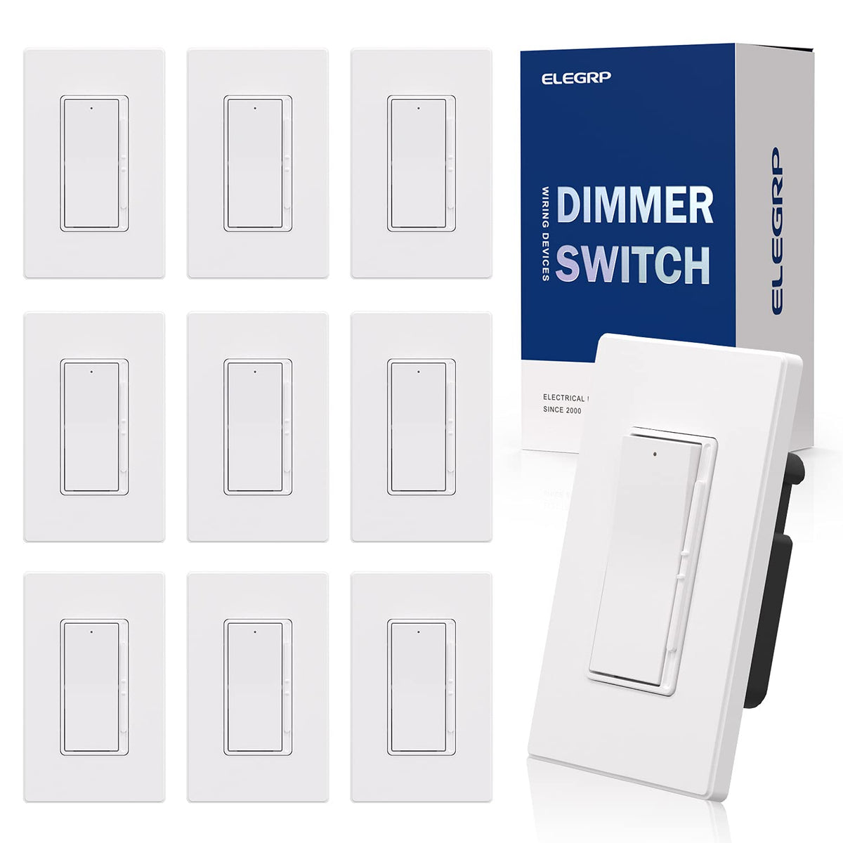 Matte White Digital Dimmer Light Switch 10 Pack B30762