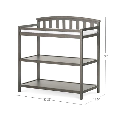 2-Piece Crib and Changing Table Nursery Set (Dapper Gray) P8990