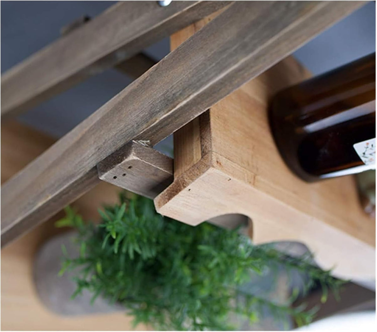 Multi-Layer Folding Wooden Flower Shelf U49953