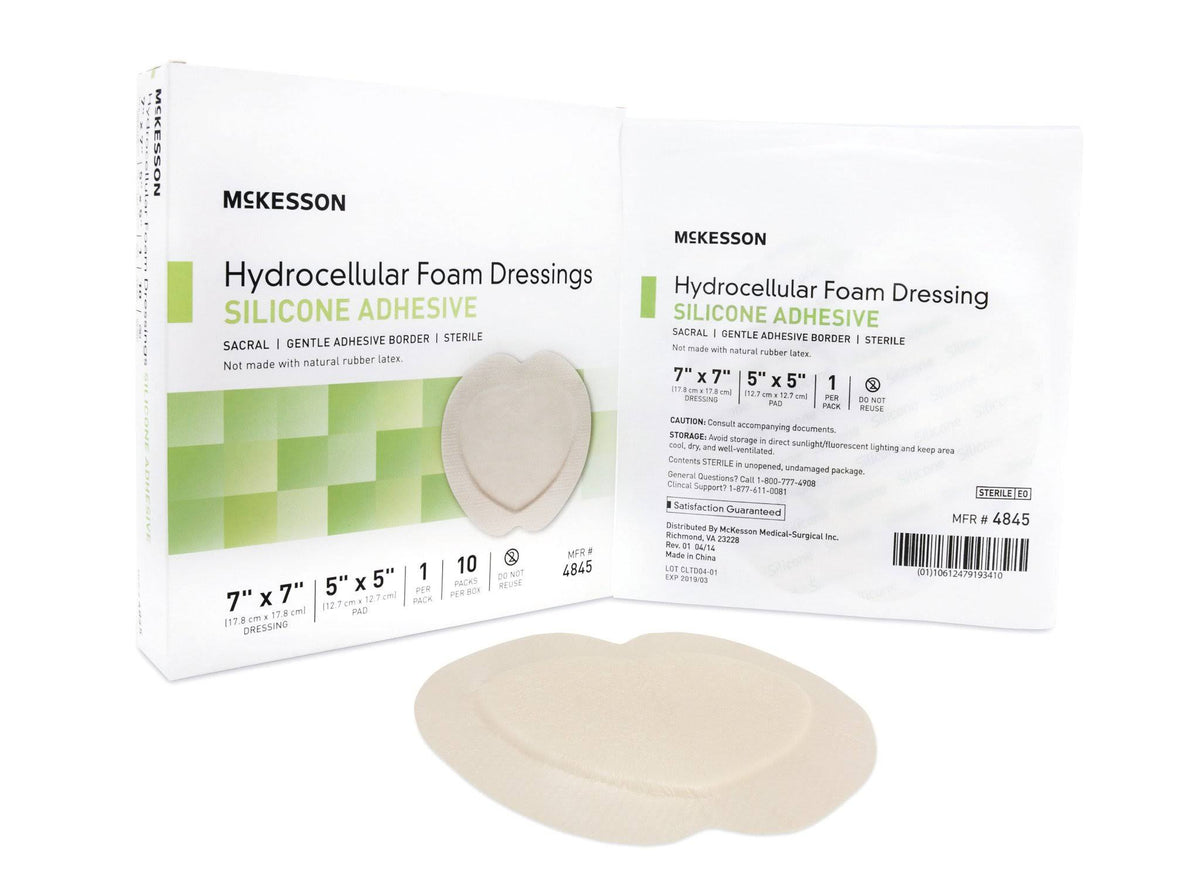 Silicone Foam Dressing 7" x 7" Sacral 10 Each W649