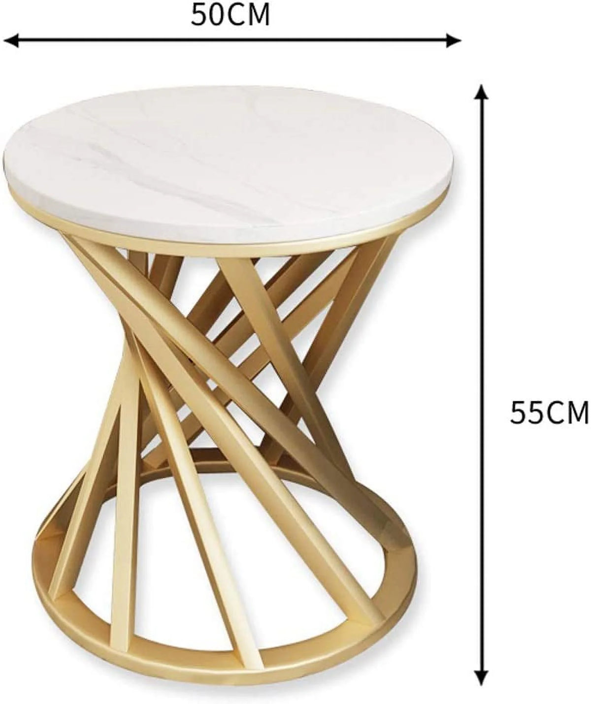 Round Coffee Table with Storage Shelf Y165136