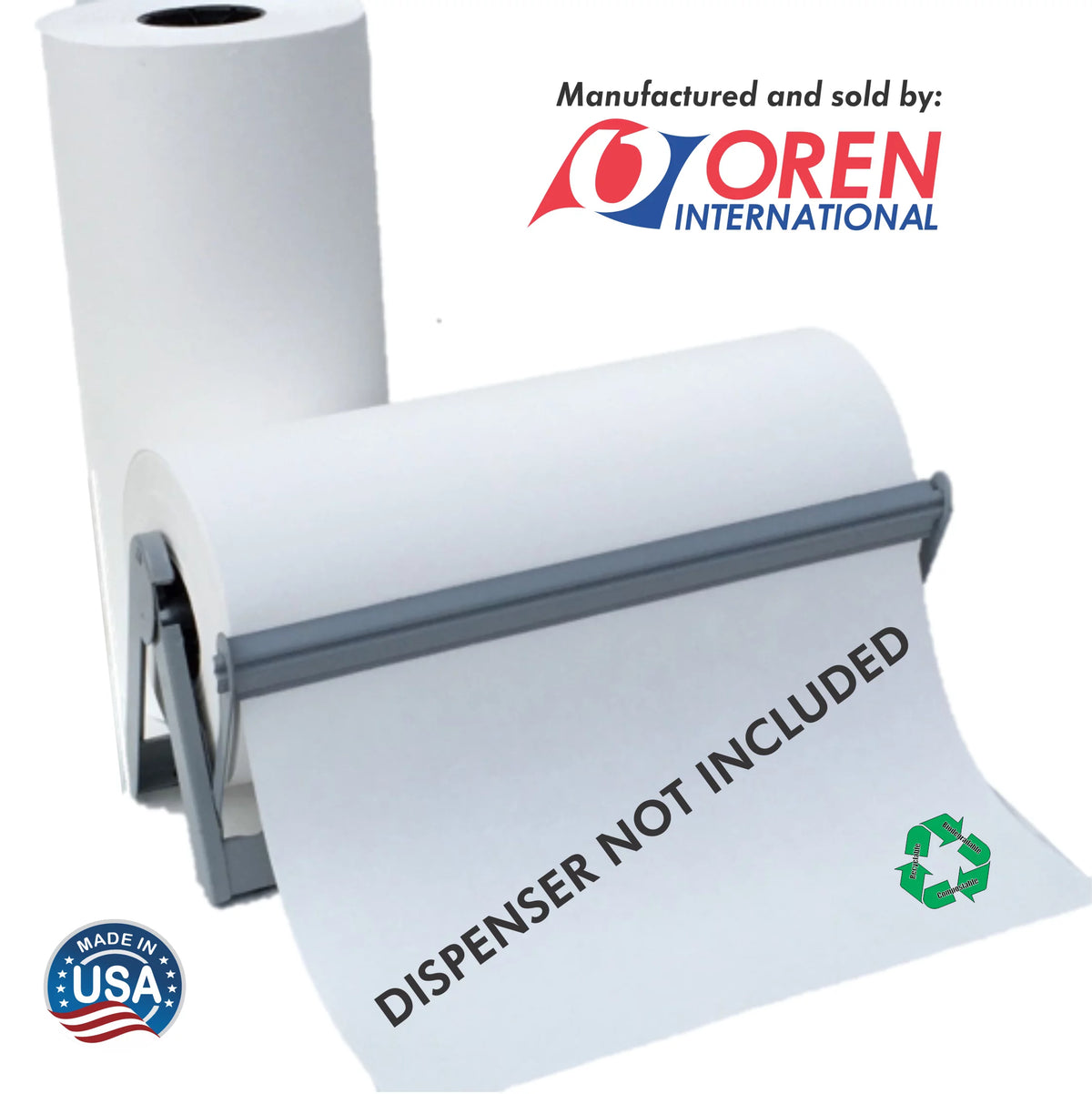 White Kraft Butcher Paper Roll 24" x 400' Uncoated Unwaxed M89935