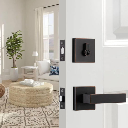 2 Pack Satin Nickel Non-Locking Passage Door Levers M80094