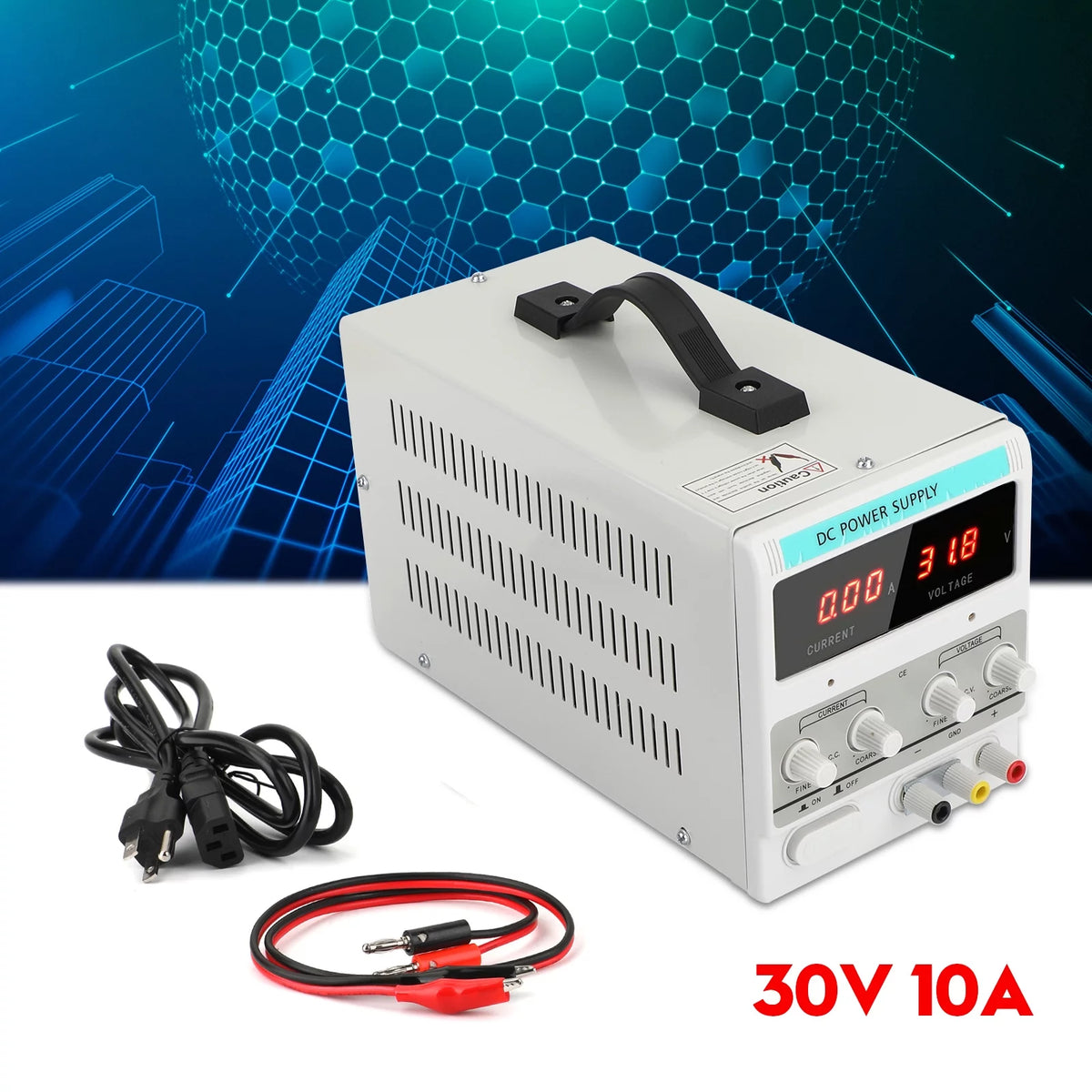 30V 10A Adjustable DC Power Supply E89651