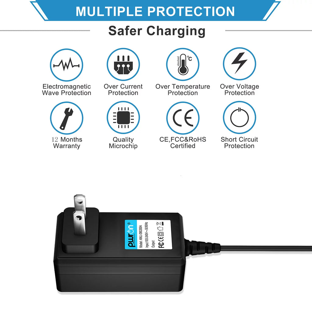 9V AC DC Adapter Replacement Power Supply Cord W31312