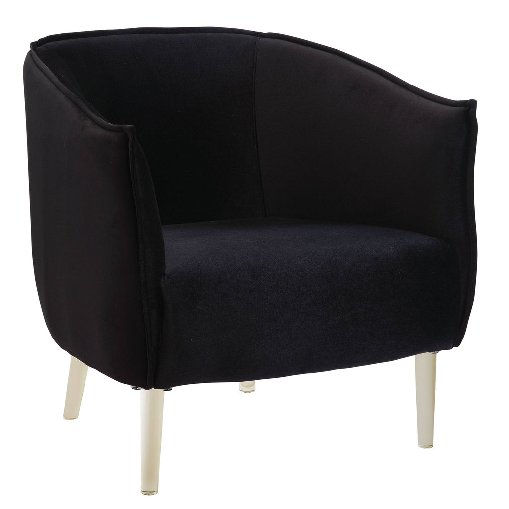 Black Contemporary Accent Chair Q533473