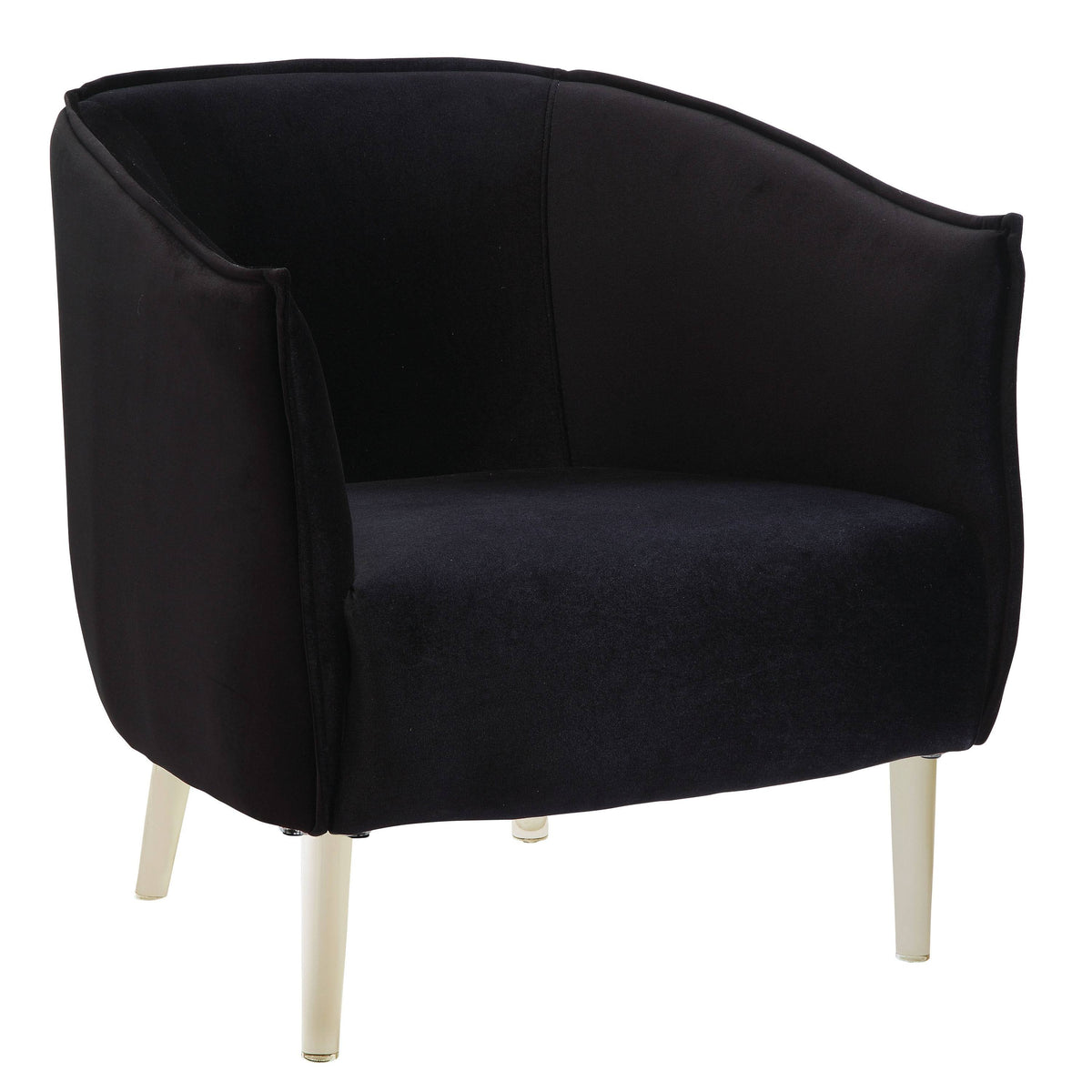 Black Contemporary Accent Chair Q533473