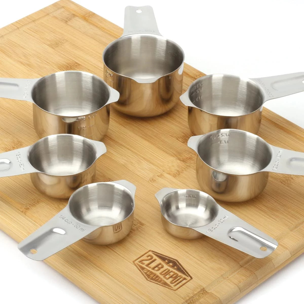 18/8 Stainless Steel 7 Piece Measuring Cups Set V518823